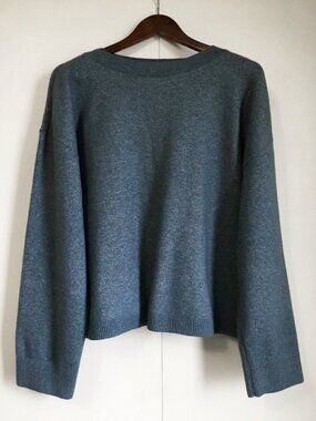 French Connection Periwinkle Blue Sweater Boxy Après Nordic Style